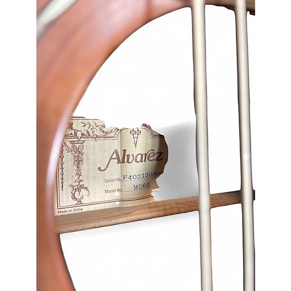 Used Alvarez MD65 Natural Acoustic Electric Guitar