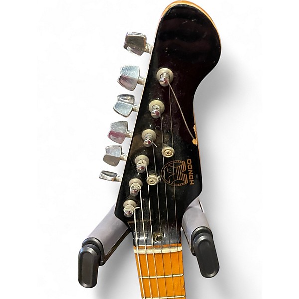 Used Hondo H77 Black Solid Body Electric Guitar