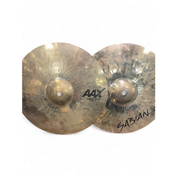 Used SABIAN 14in AAX MEDIUM HI HATS Cymbal