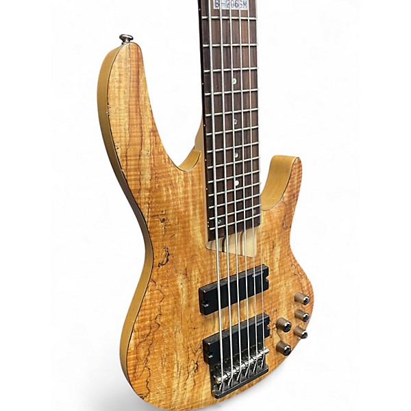 Used ESP LTDB206SM Natural Electric Bass Guitar