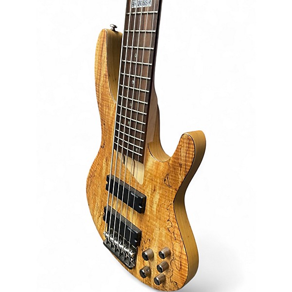 Used ESP LTDB206SM Natural Electric Bass Guitar