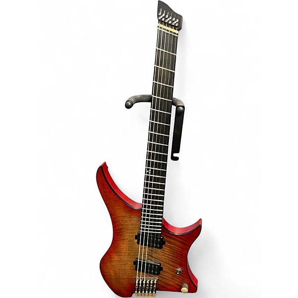 Used Goc Materia Sunset Coral Burst Solid Body Electric Guitar