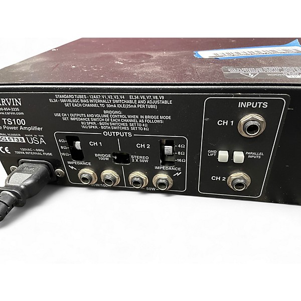 Used Carvin TS100 Power Amp