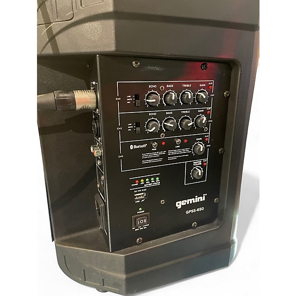 Used Gemini GPSS-650 Battery-Powered PA System Powered Speaker