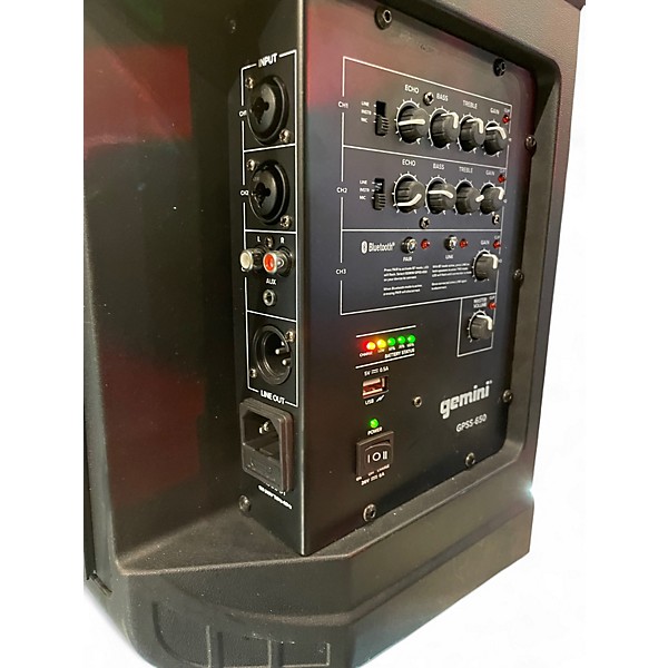 Used Gemini GPSS-650 Battery-Powered PA System Powered Speaker