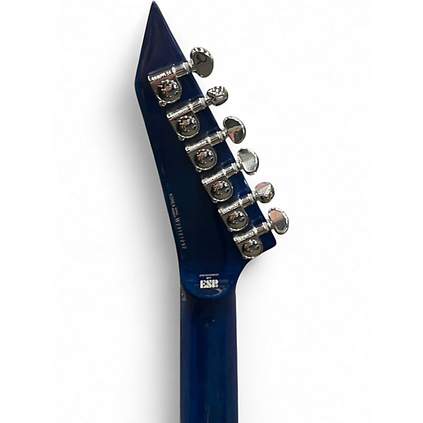 Used ESP LTD MH1000 Deluxe Blue Solid Body Electric Guitar