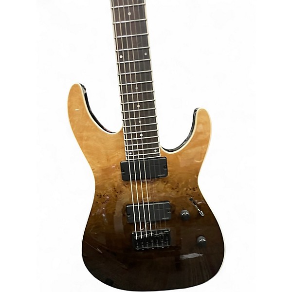 Used ESP LTD M1007HT black to natural fade Solid Body Electric Guitar