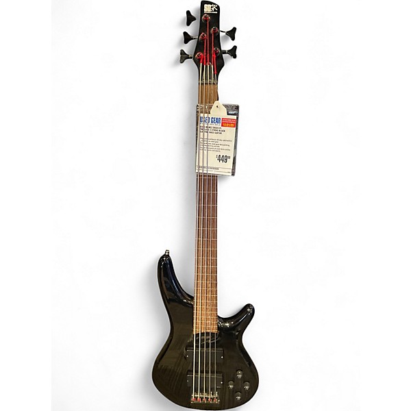 Used Ibanez SR505 FL Fretless 5 String Black Electric Bass Guitar
