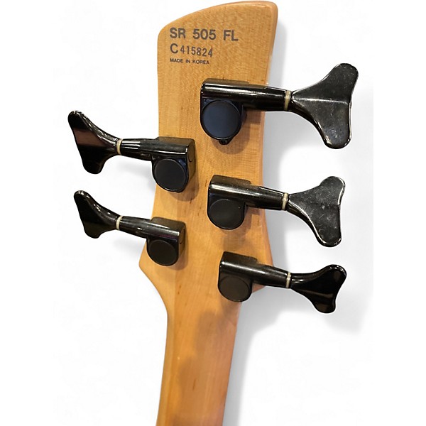 Used Ibanez SR505 FL Fretless 5 String Black Electric Bass Guitar