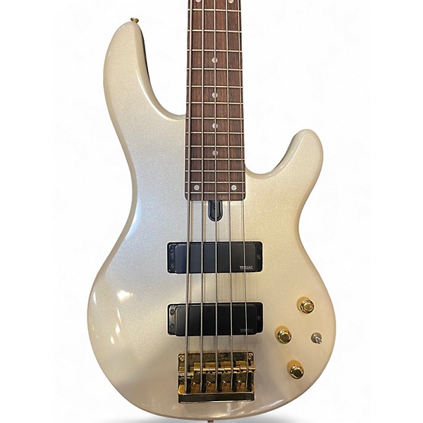 Used Yamaha BBG5S Pearl White Electric Bass Guitar
