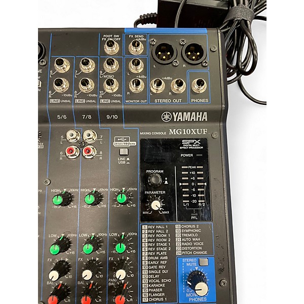 Used Yamaha MG10XU 10 Channel Mixer with Effects Unpowered Mixer