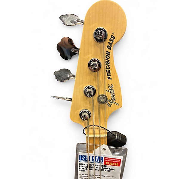 Used Fender AMERICAN PERFORMER P BASS Satin Lake Placid Blue Electric Bass Guitar