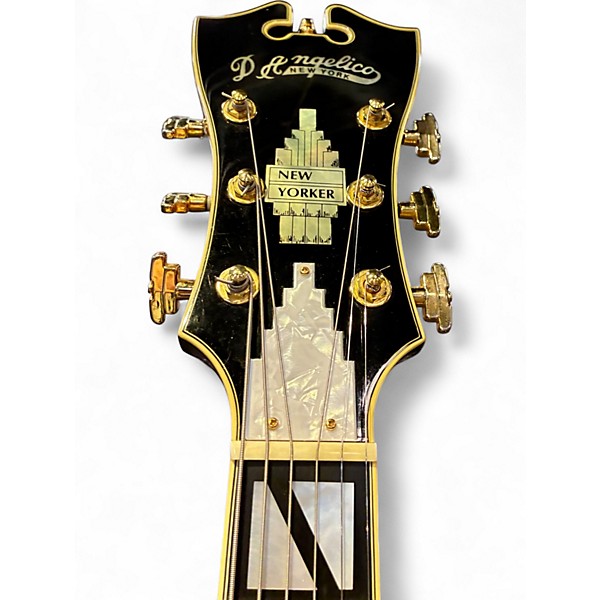 Used 2005 D'Angelico NYL-2DH Tobacco Sunburst Hollow Body Electric Guitar