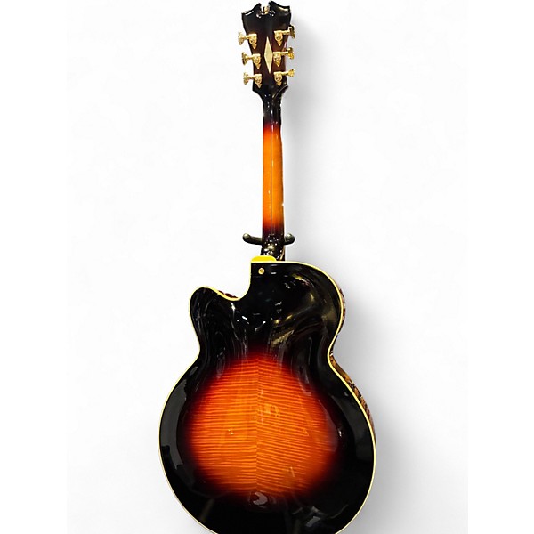 Used 2005 D'Angelico NYL-2DH Tobacco Sunburst Hollow Body Electric Guitar