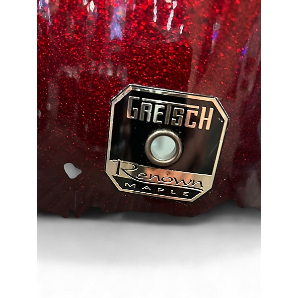 Used Gretsch Drums 6 Piece Renown Red to Black Fade Drum Kit