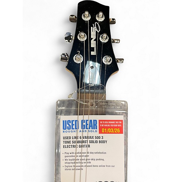 Used Line 6 Variax 500 3 Tone Sunburst Solid Body Electric Guitar