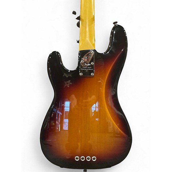 Used Fender American Professional II Precision Bass 2 Color Sunburst Electric Bass Guitar