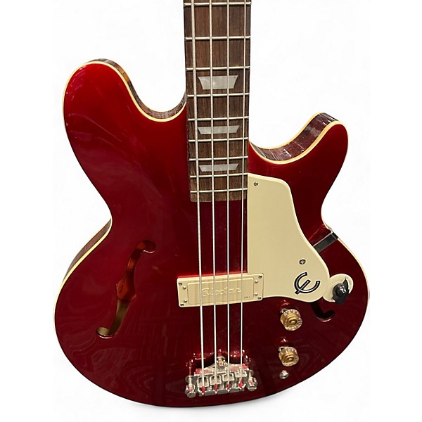 Used Epiphone Jack Casady Signature Candy Apple Red Electric Bass Guitar