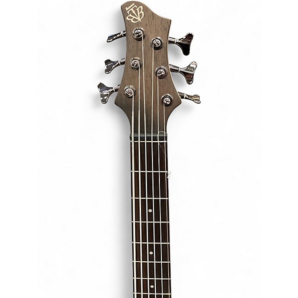 Used Ibanez BTB606 Transparent Gray Flat Electric Bass Guitar