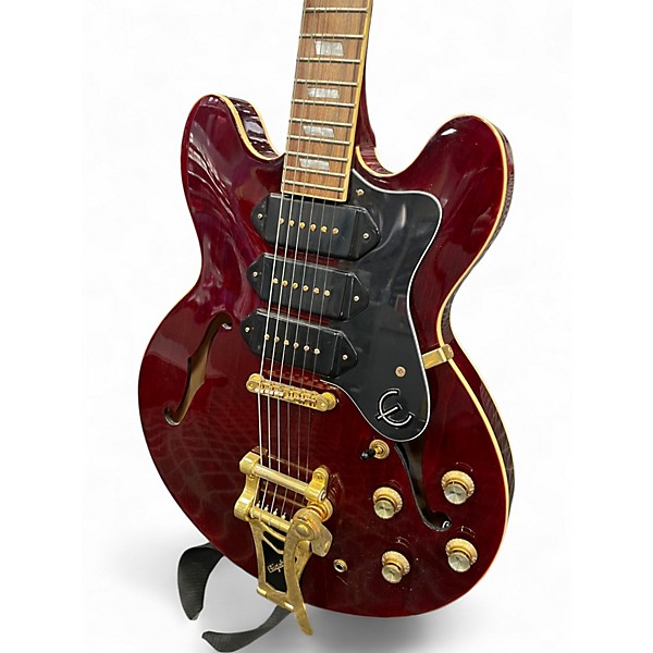 Used Epiphone Riviera P93 Wine Red Hollow Body Electric Guitar