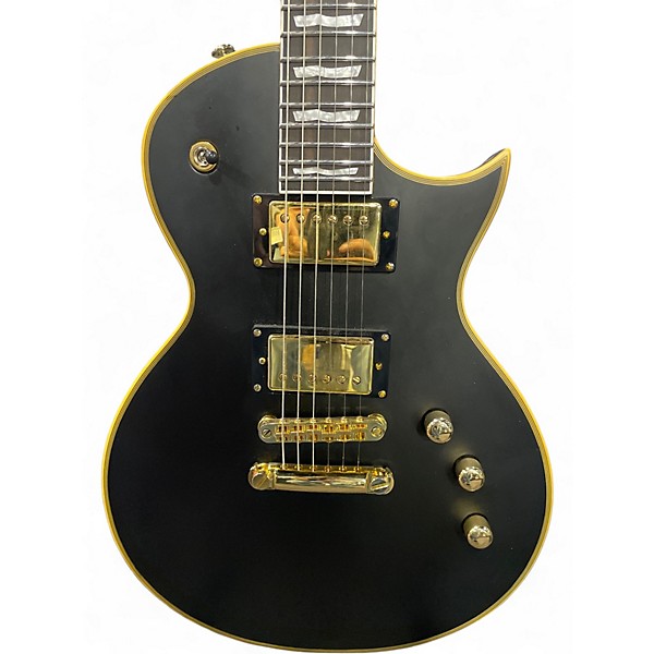 Used ESP EC1000 Black and Gold Solid Body Electric Guitar