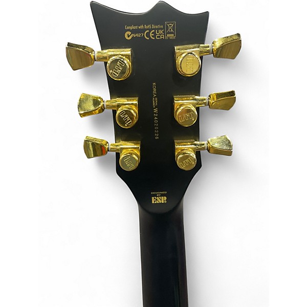 Used ESP EC1000 Black and Gold Solid Body Electric Guitar