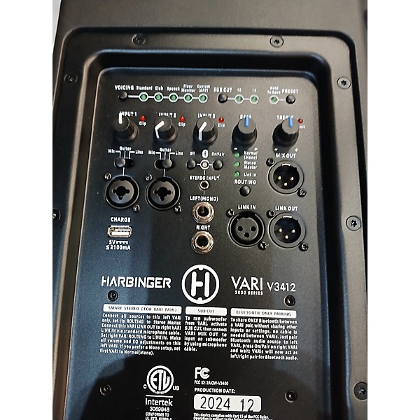 Used Harbinger V3412 Powered Speaker
