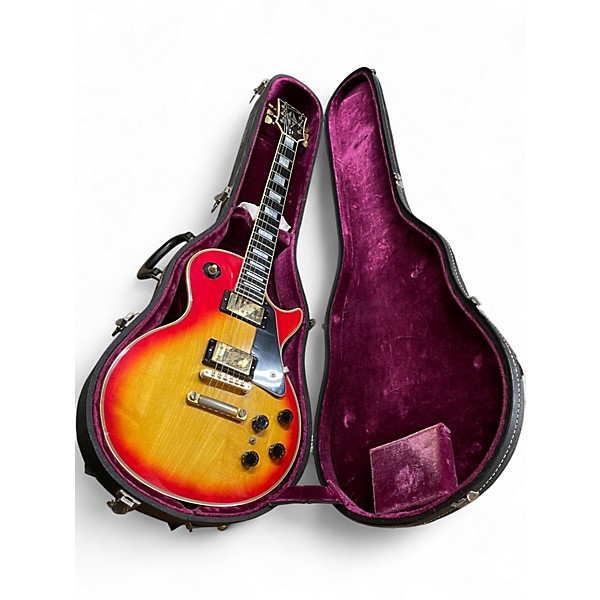 Vintage 1977 Gibson Les Paul Custom Cherry Burst Solid Body Electric Guitar