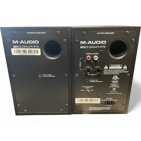 Used M-Audio BX3 GRAPHITE Powered Monitor