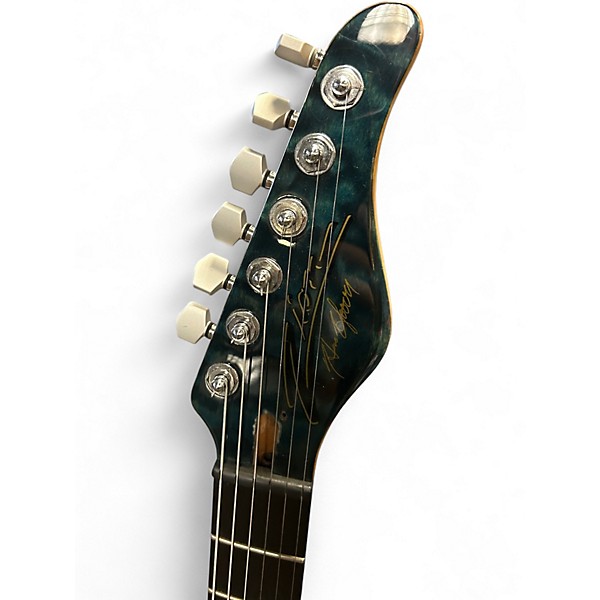 Used Zion QUILTED HSS BLUE Solid Body Electric Guitar