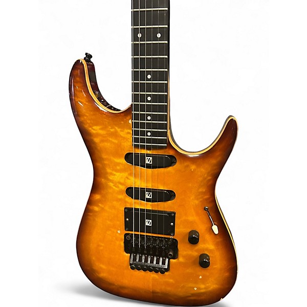 Used Zion CLASSIC FR HSS AMBER Solid Body Electric Guitar