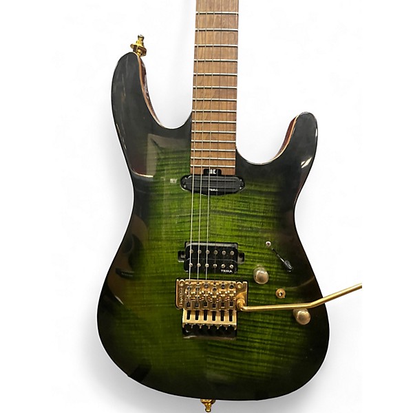 Used Harley Benton MAX Fusion Signature Green Burst Solid Body Electric Guitar