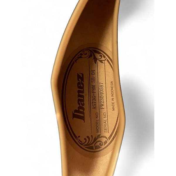 Used Ibanez AS73G-PBM-5B-04 Metallic Blue Acoustic Electric Guitar