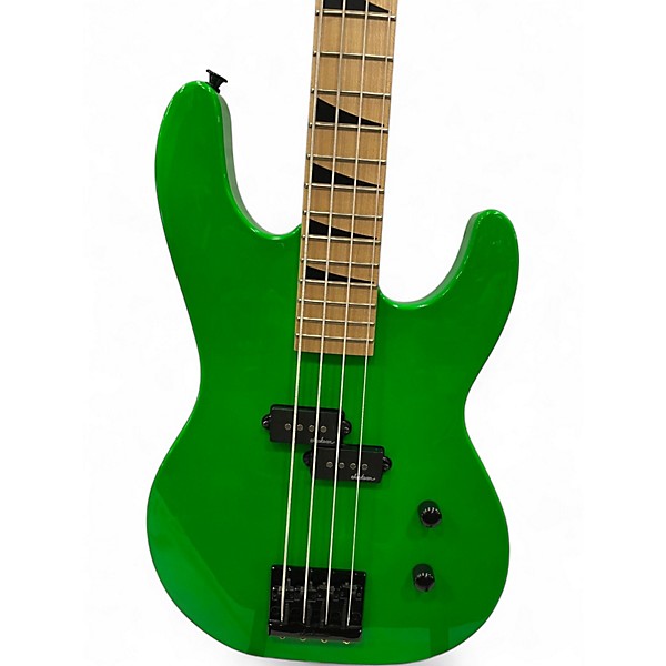 Used 2022 Jackson LTD ED JS SER CONC BASS JS1 NEON GREEN Electric Bass Guitar