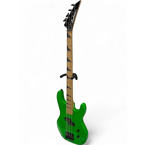 Used 2022 Jackson LTD ED JS SER CONC BASS JS1 NEON GREEN Electric Bass Guitar