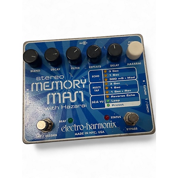Used Electro-Harmonix Stereo Memory Man Hazarai Looper Effect Pedal