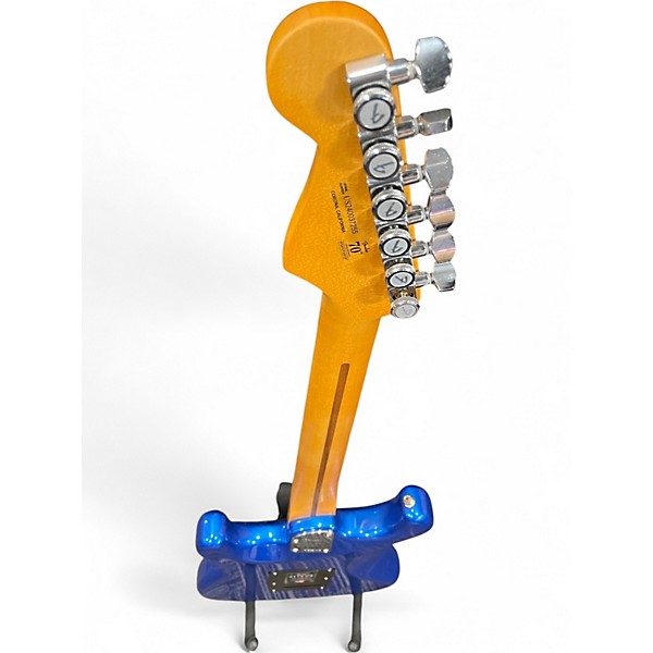 Used 2024 Fender American Ultra Stratocaster 2 Blue Solid Body Electric Guitar