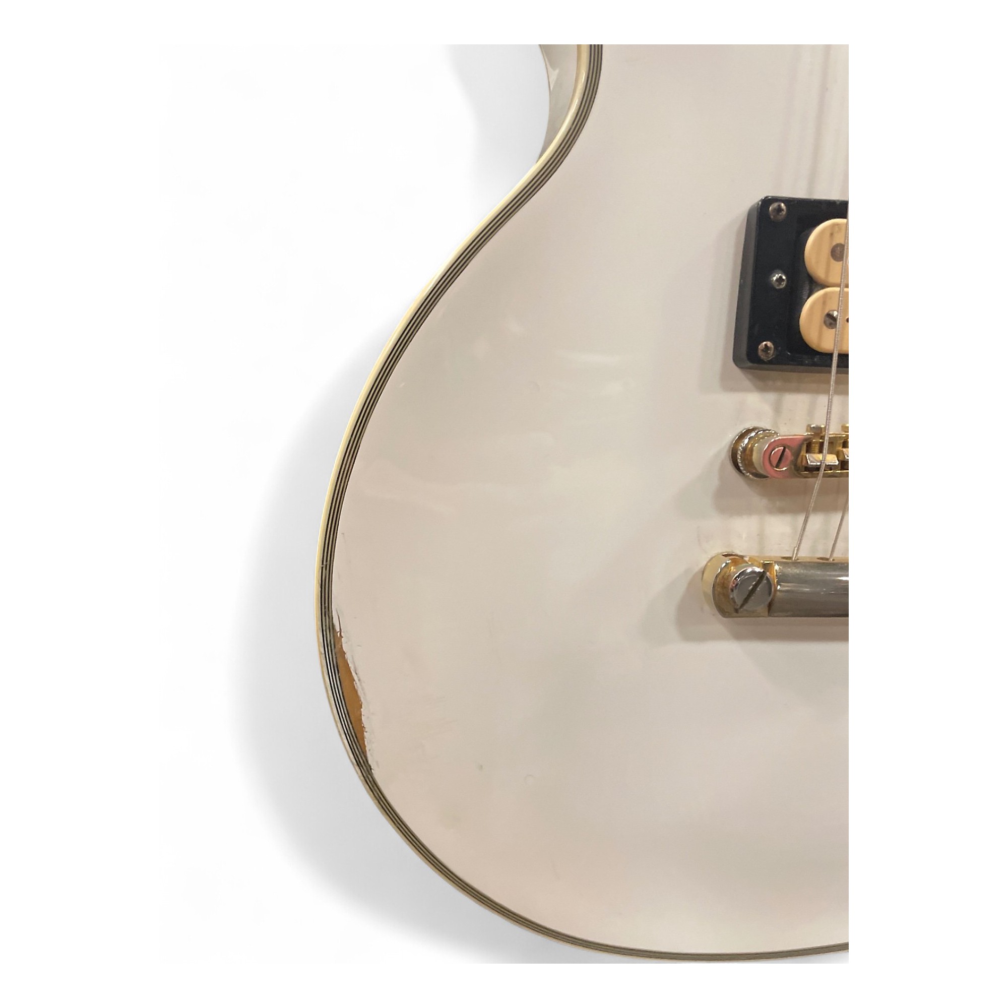 Used 2020 Epiphone Les Paul Custom Pro Alpine White Solid Body