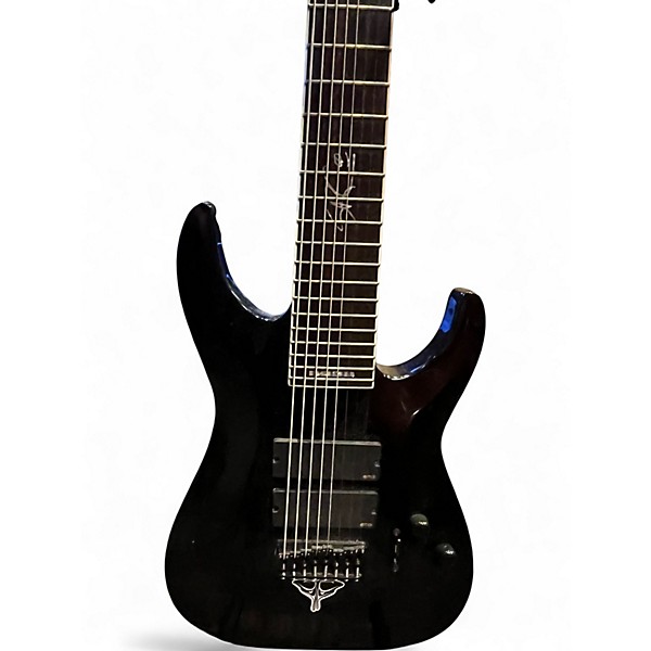 Used ESP LTD SC608B Stephen Carpenter Signature Baritone Black Solid Body Electric Guitar