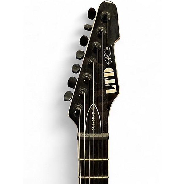 Used ESP LTD SCT607B Stephen Carpenter Signature 7 String Black Solid Body Electric Guitar