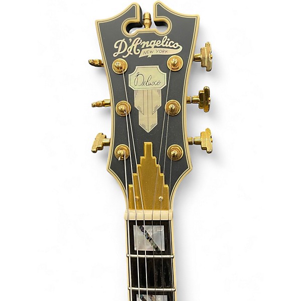 Used D'Angelico DELUXE DCTP Black Hollow Body Electric Guitar