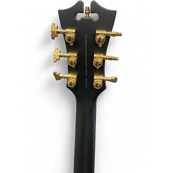 Used D'Angelico DELUXE DCTP Black Hollow Body Electric Guitar