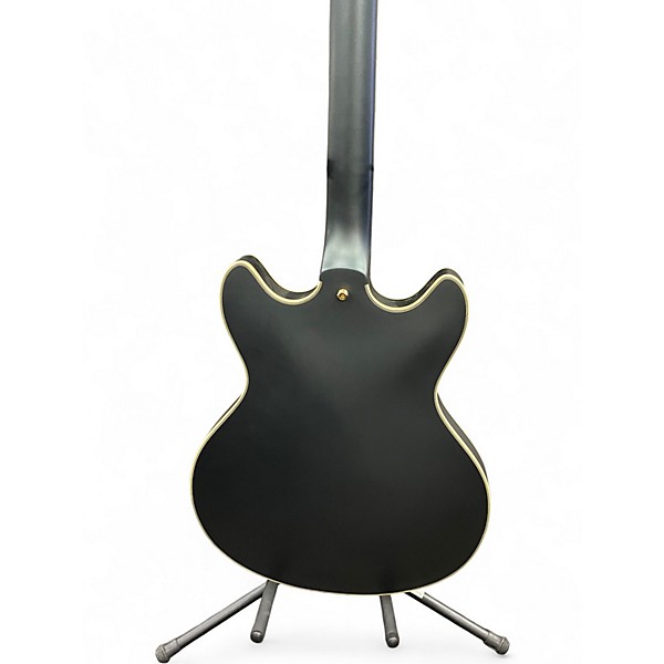 Used D'Angelico DELUXE DCTP Black Hollow Body Electric Guitar