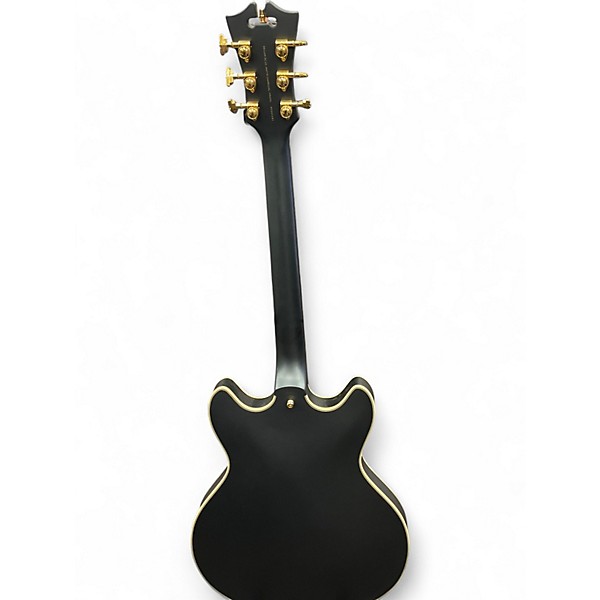 Used D'Angelico DELUXE DCTP Black Hollow Body Electric Guitar