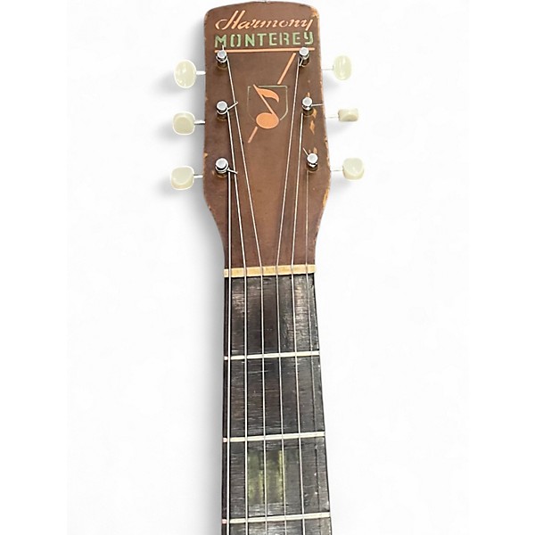 Vintage 1950s Harmony Monterey Brown Acoustic Guitar