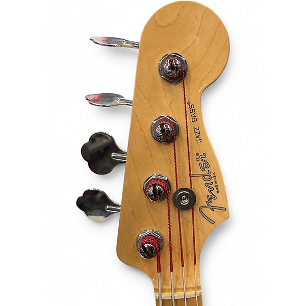 Used 2011 Fender AMERICAN STANDARD JAZZ BLACK Electric Bass Guitar