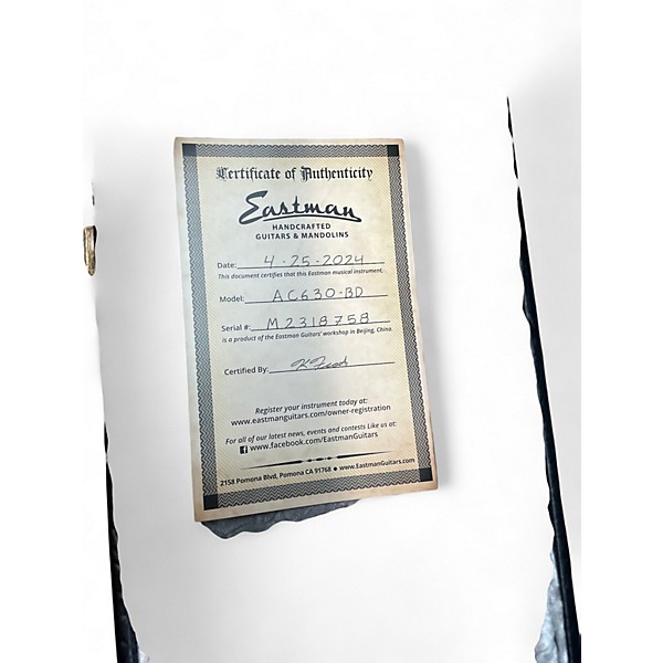 Used Eastman AC630 Natural Acoustic Guitar