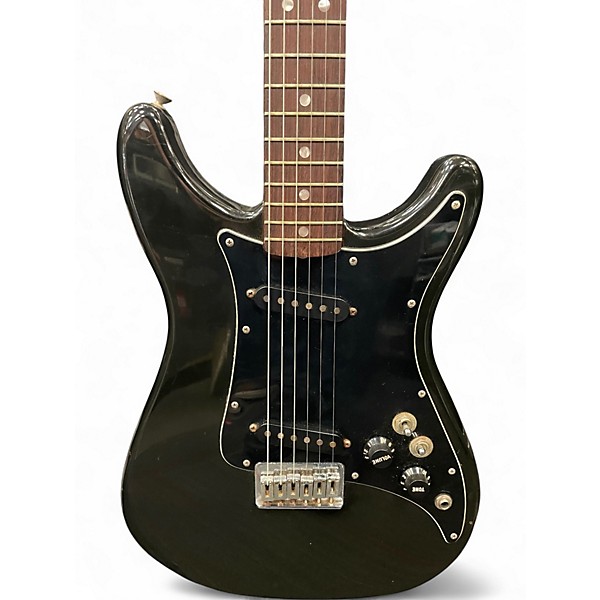 Vintage 1980s Fender Lead II Black Solid Body Electric Guitar