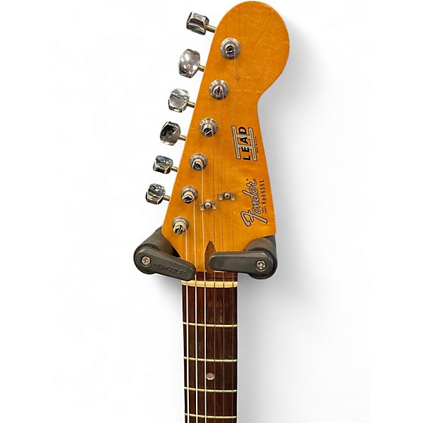 Vintage 1980s Fender Lead II Black Solid Body Electric Guitar