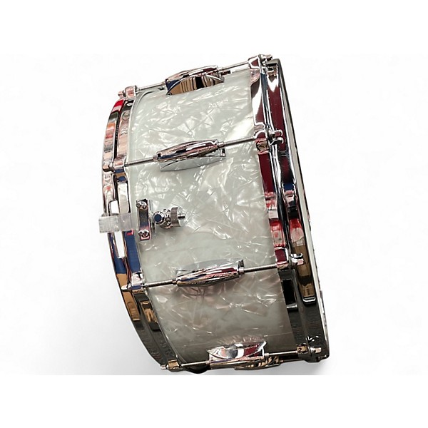 Used Gretsch Drums 6.5X14 USA Custom Maple Gum White Marine Pearl Drum